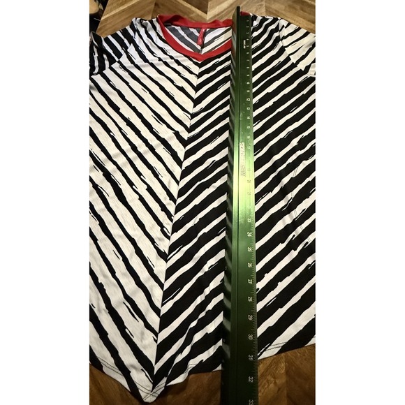 IC By Connie K Top 3/4 Sleeve Nautical Striped Print Oversized USA Made XL - Picture 6 of 9